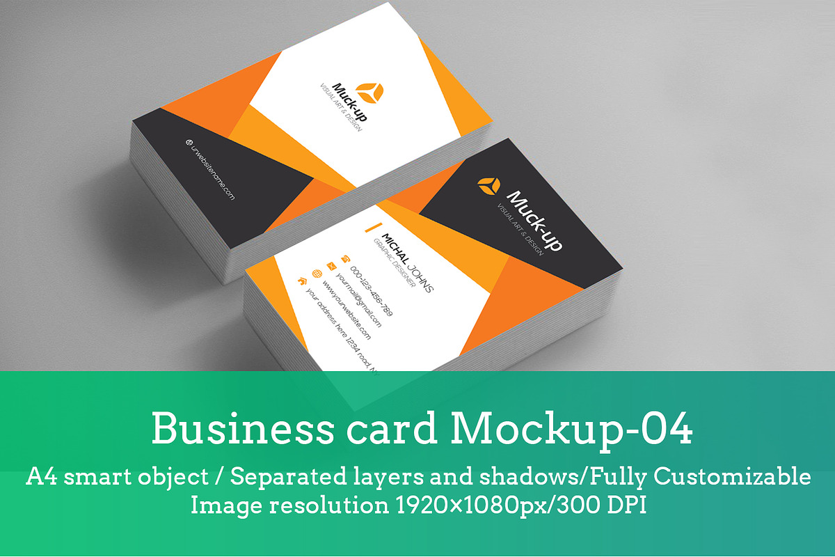 Business Card Mock-up, a Print Template by Proshanta Sarker (Photo 2 of 2)