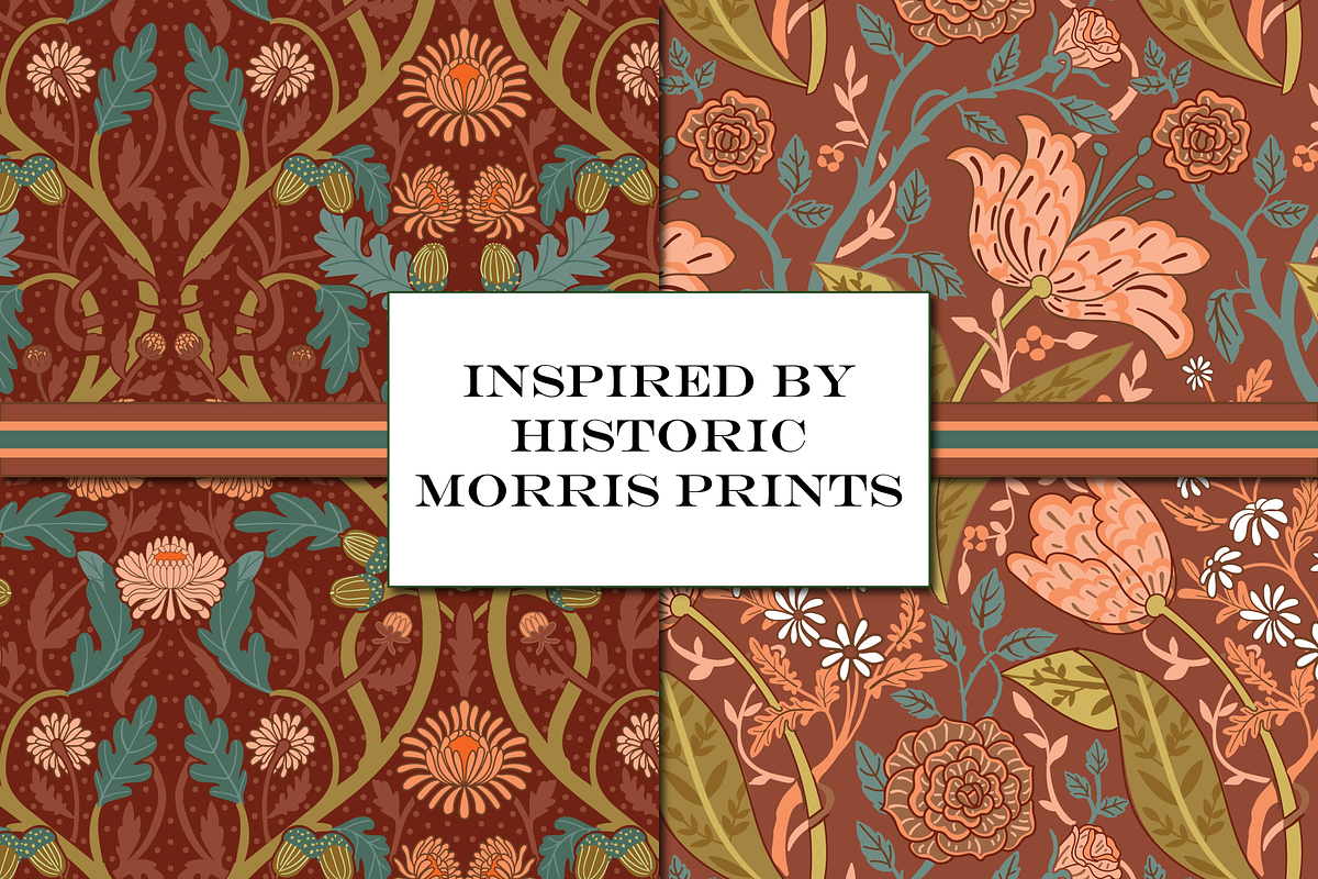 Autumn Boho William Morris Patterns, a Pattern Graphic by RachelStudio (Photo 3 of 10)