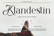 Klandestin - Elegant Serif Typeface, a Serif Font by Dryy.type (Thumbnail 1 of 11)