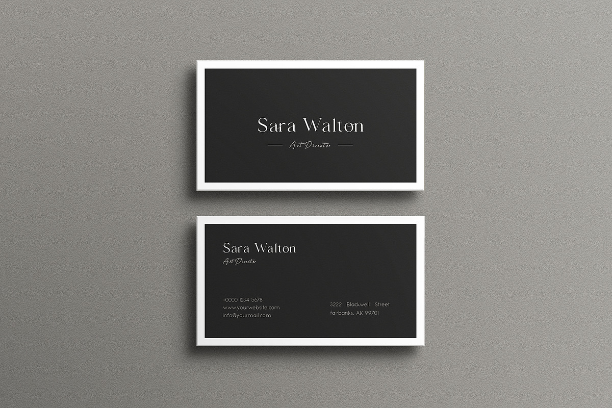 Elegant Minimal Business Card, a Business Card Template by Saman Osama (Photo 4 of 5)