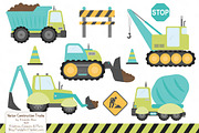 Land & Sea Construction Trucks, an Illustration by Amanda Ilkov (Thumbnail 1 of 2)