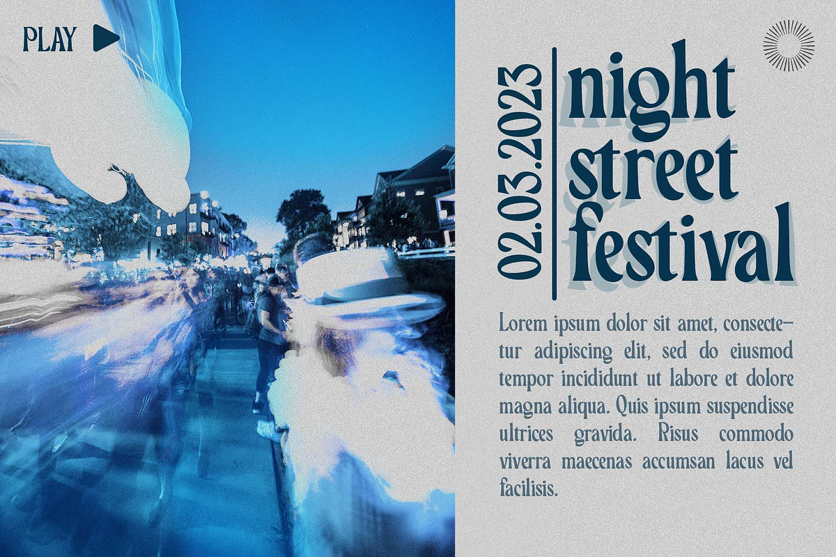 Midnight blue -Retro and psychedelic, a Serif Font by Setara Langit CreativeStd (Photo 8 of 10)
