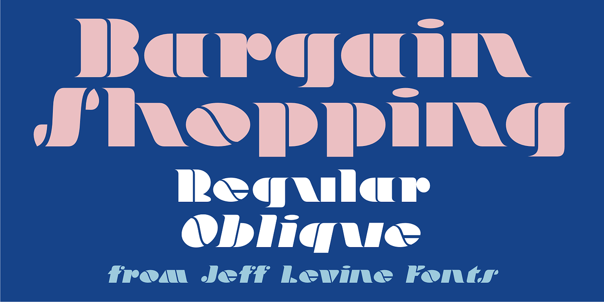 Bargain Shopping JNL, a Font by Jeff Levine Fonts