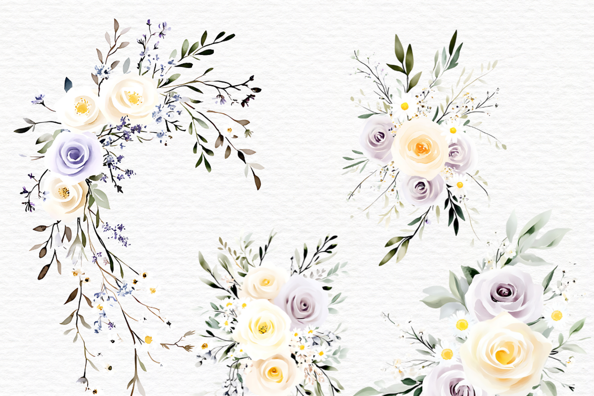 Wildflower frame corners clipart, a Decorative Illustration by Invite to Clipart (Photo 6 of 10)