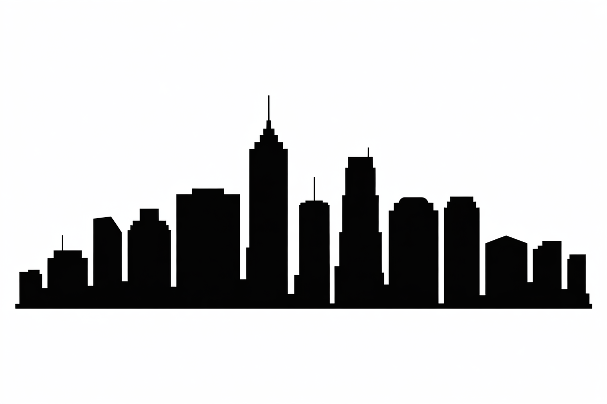Elegant Skyline Silhouette Design, an Illustration by Amazin_art (Photo 4 of 7)