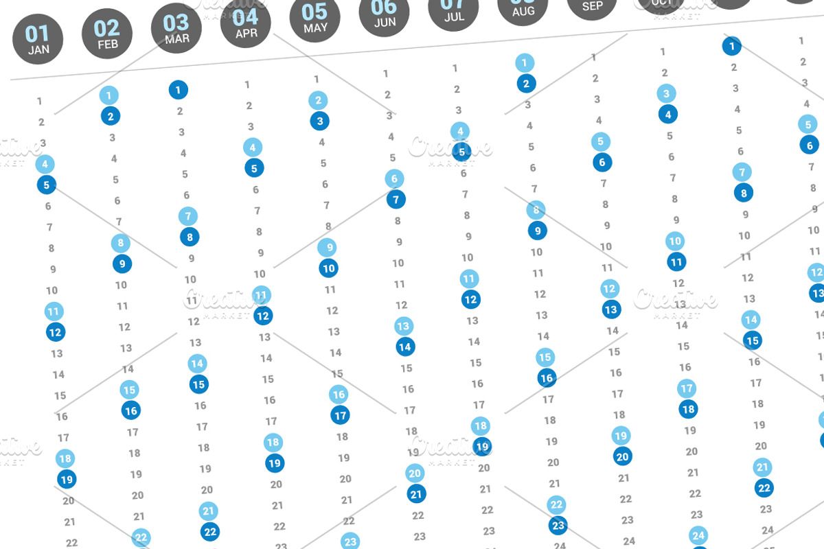 Calendar 2020 Vertical Design, a Stationery Template by WORAKAMON Design Studio (Photo 2 of 3)