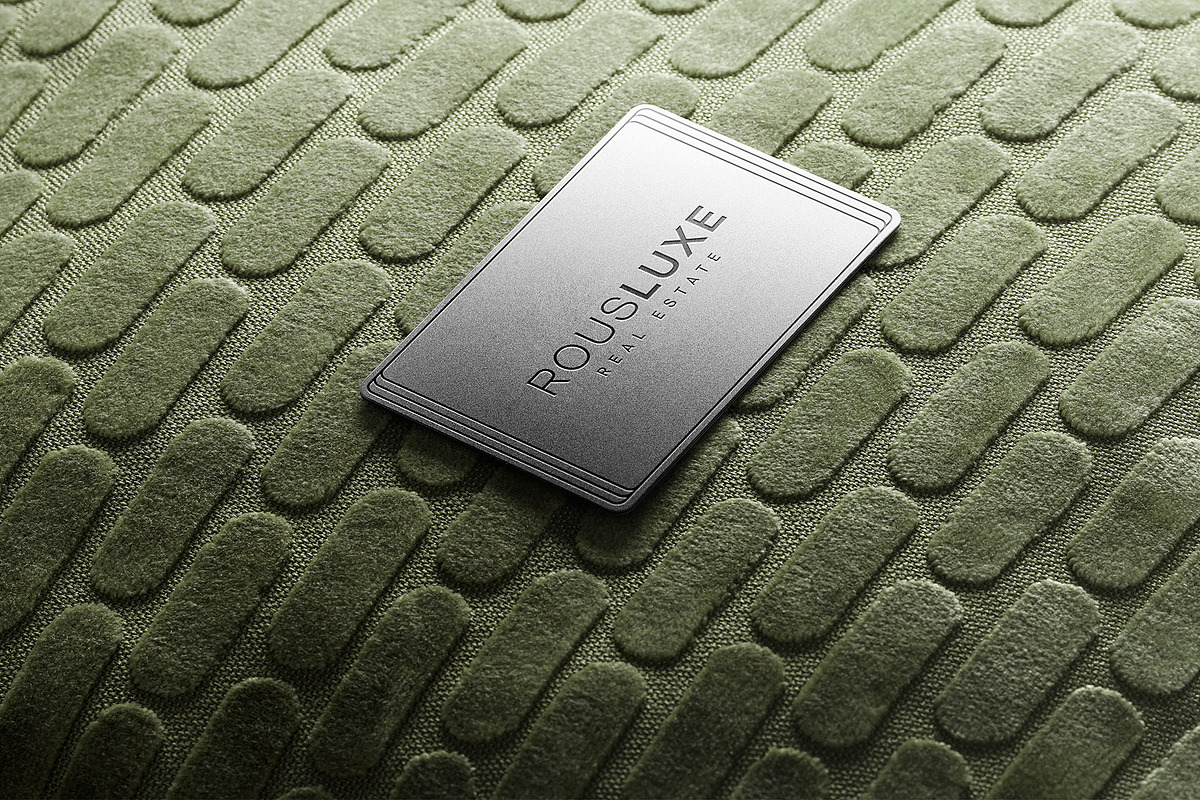 Logo Mockup Metal Card on Fabric, a Product Mockup by Asylab (Photo 1 of 5)