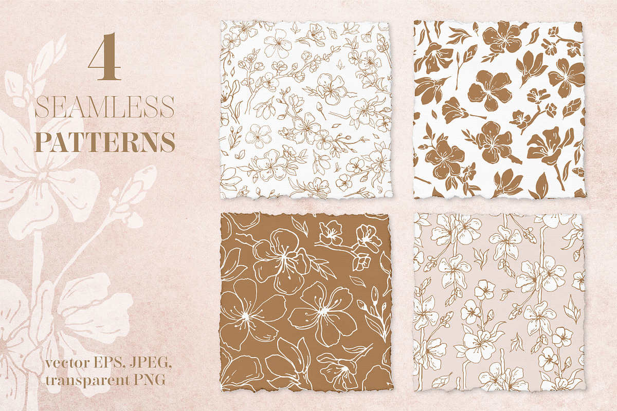 Cherry Blossom graphic set, an Illustration by EkaterinaKiriy (Photo 5 of 13)