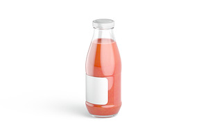 Juice Glass Bottle Tomato 3D Model