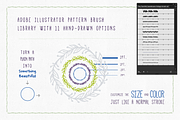 11 Hand-Drawn Illustrator Brushes, a Brush Add-On by Elvenmade Studio (Thumbnail 1 of 2)