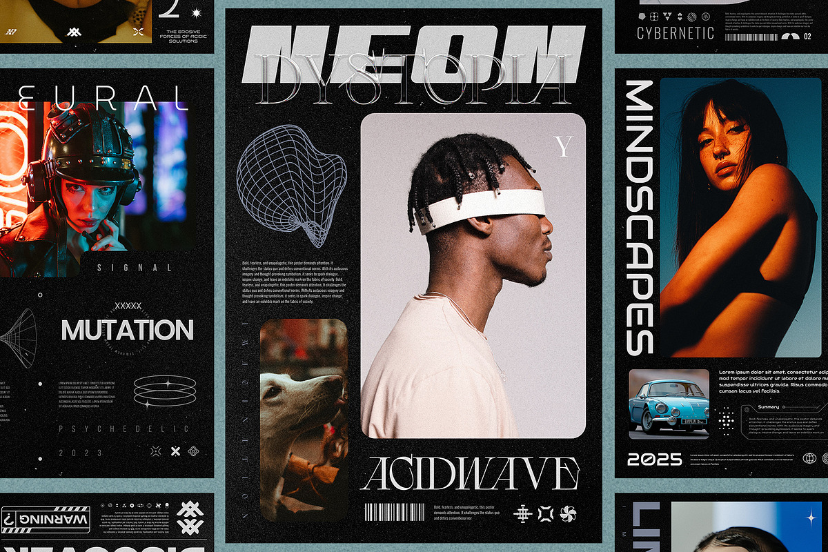 Cyber Posters, a Design Template by Studio Dusk (Photo 1 of 7)
