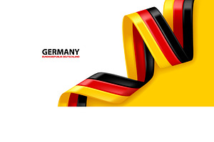 Germany Ribbon Flag, a Background Graphic by AlexMstudio