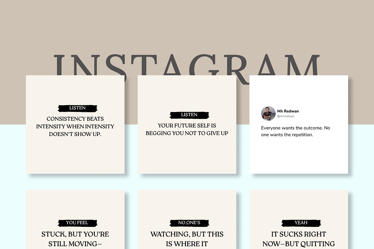 50 Inspiring Instagram Template preview 3