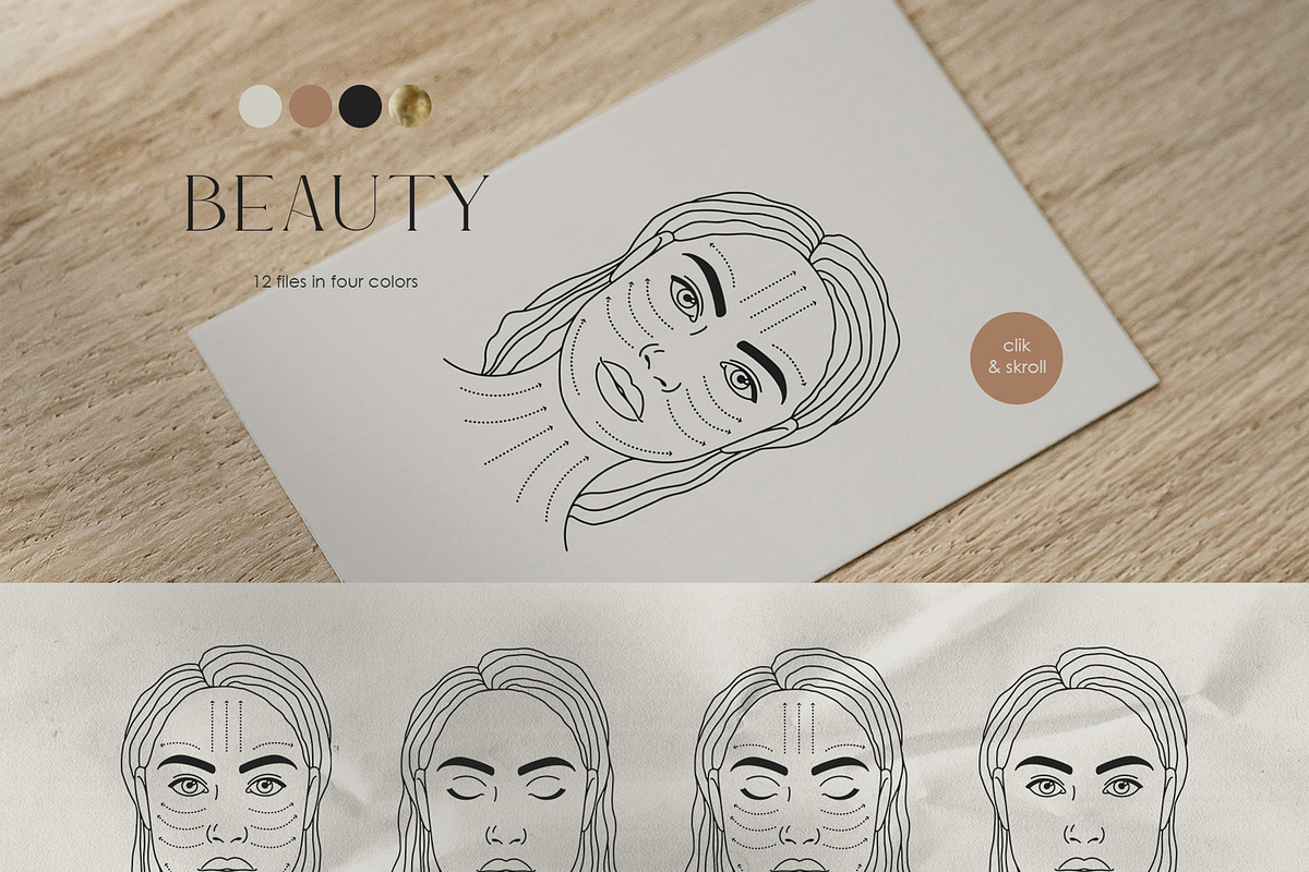 BUNDLE 4 in 1 trend line art, a Texture Illustration by PatrushevaYana (Photo 24 of 30)