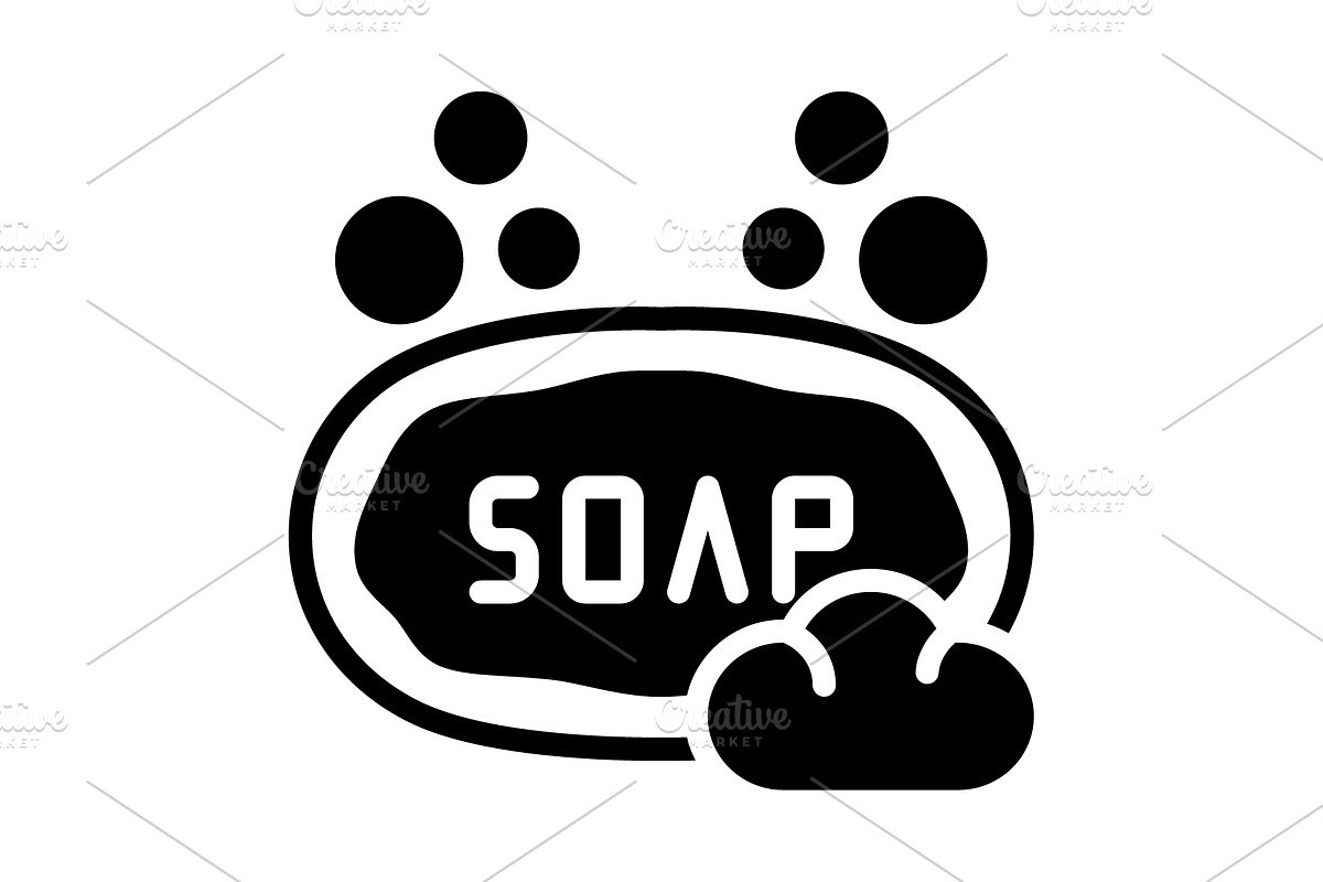Soap bar solid icon, a Solid Icon by Creative priyanka