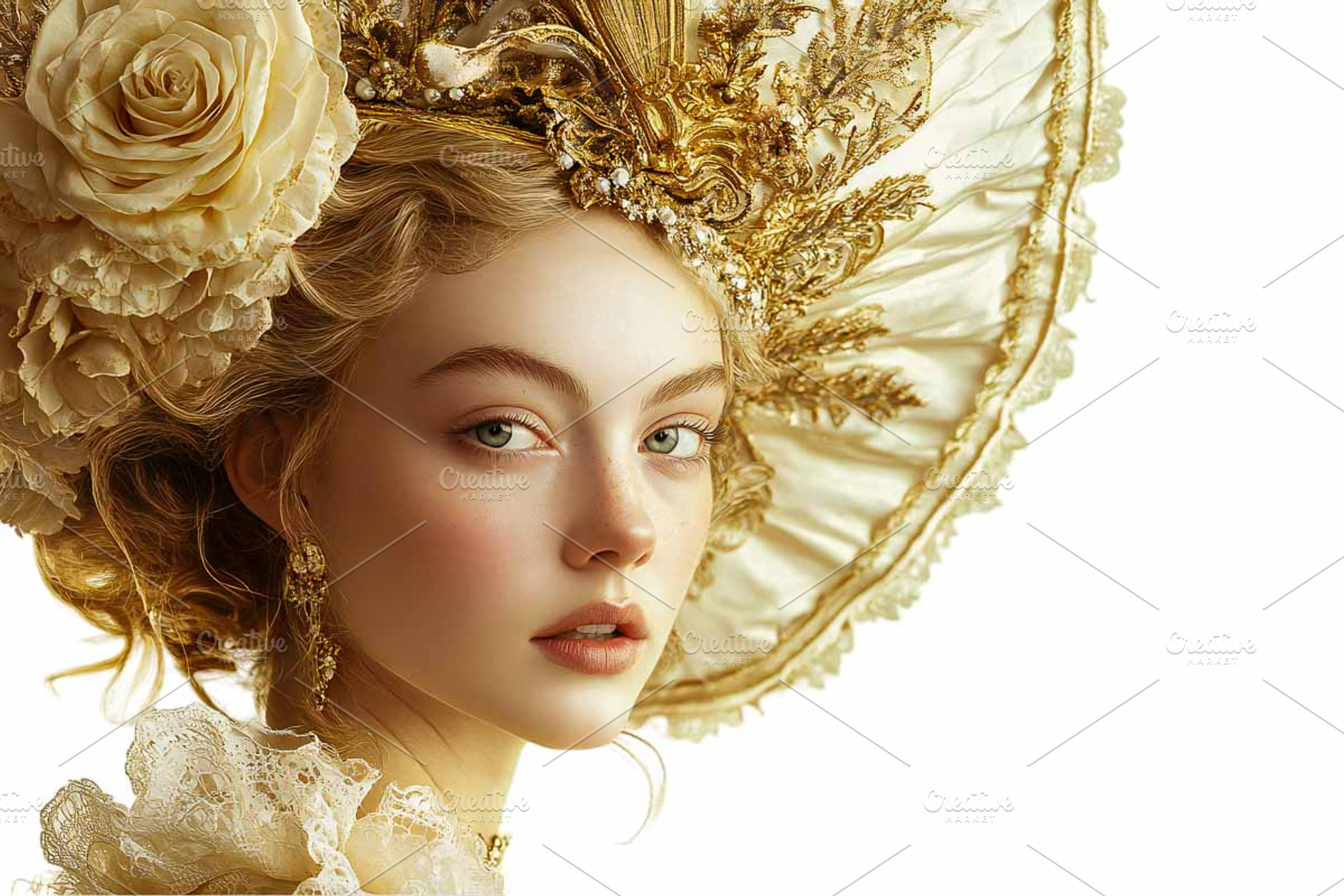 Vintage countess or queen in a hat, a Person Photo by VetalStock