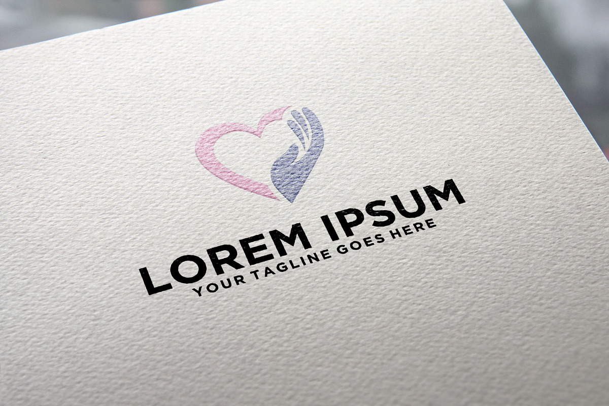 Love and Care logo design, a Branding & Logo Template by REDVY CREATIVE