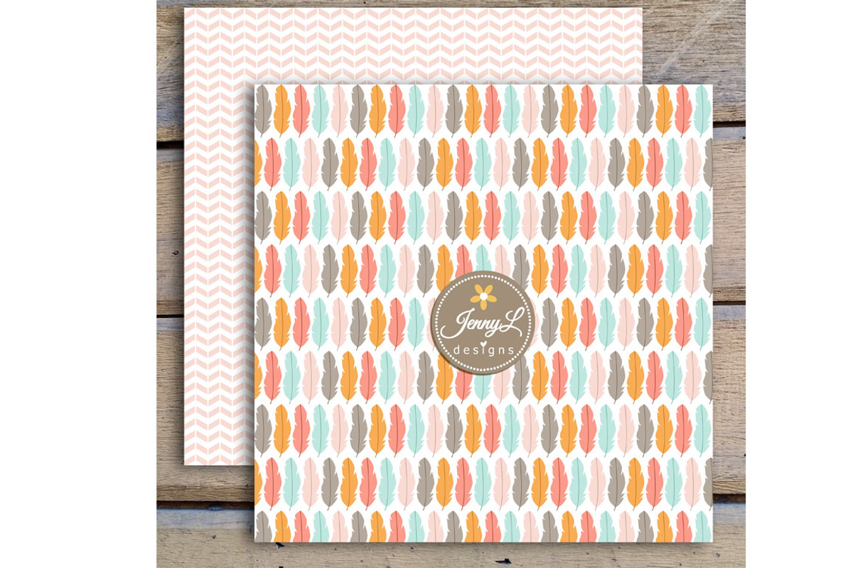 Pastel Boho Digital Papers Clipart, a Pattern Graphic by JennyL Designs (Photo 4 of 5)