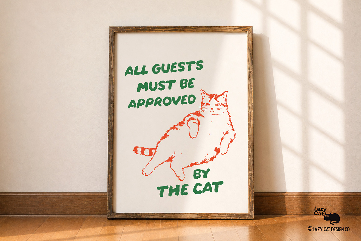 Hand-Drawn Funny Cat Quotes, an Object Graphic by Lazy Cat (Photo 8 of 8)