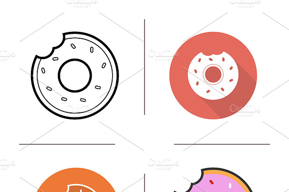 Doughnut Icons. Vector