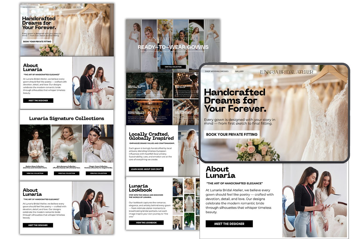 Wedding Dress Landing Page Template preview 2