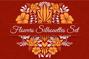Flowers Silhouettes Set
