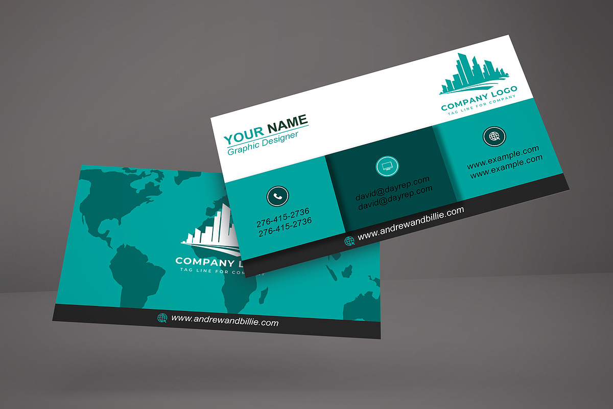 Modern, Editable PSD Cards preview 7