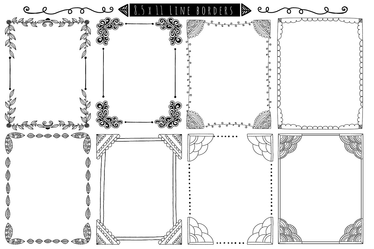 Decorative Borders, Corners & Frames, a Decorative Illustration by Carrie Stephens Art (Photo 6 of 12)