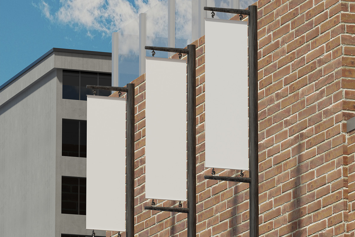 Street Pole Banner Mockup, an Advertising Mockup by Unerispace (Photo 4 of 5)