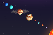 Low poly solar system, an Environmental 3D Model by Anton Moek (Thumbnail 2 of 7)