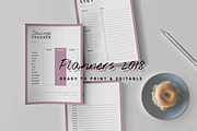 Editable/Printable Planners 2018, a Stationery Template by Outline Design (Thumbnail 1 of 6)
