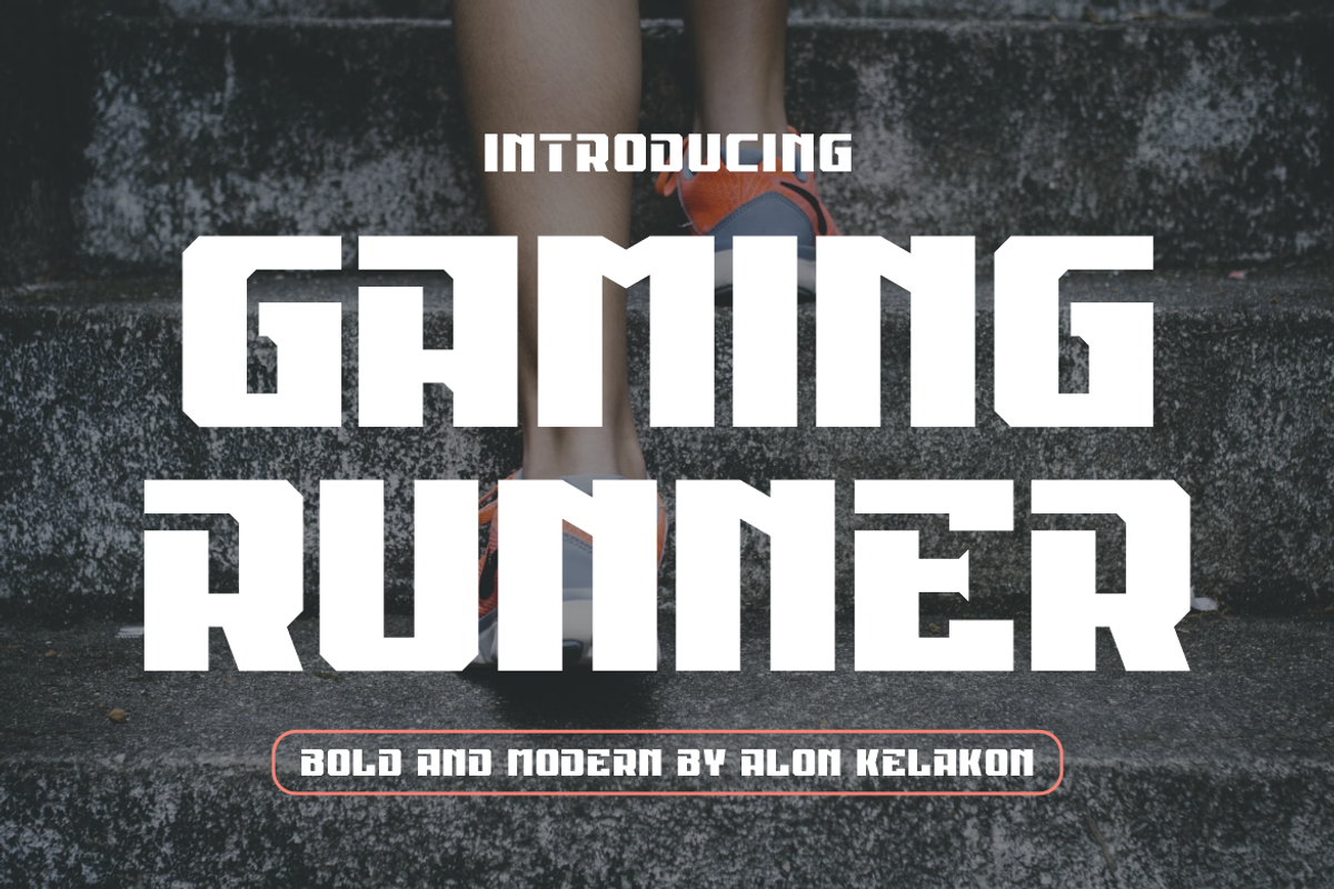 Gaming Runner, a Sans Serif Font by alon kelakon (Photo 1 of 6)