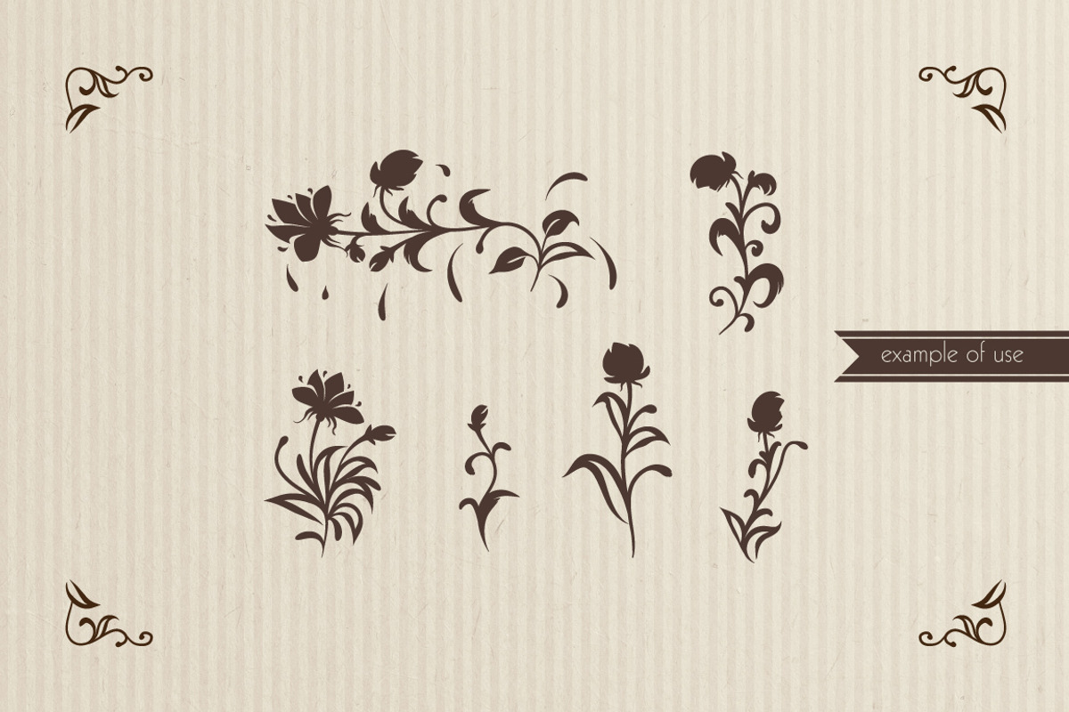 Floral Brushes Illustrator Set, a Brush Add-On by DeepFuze (Photo 3 of 3)