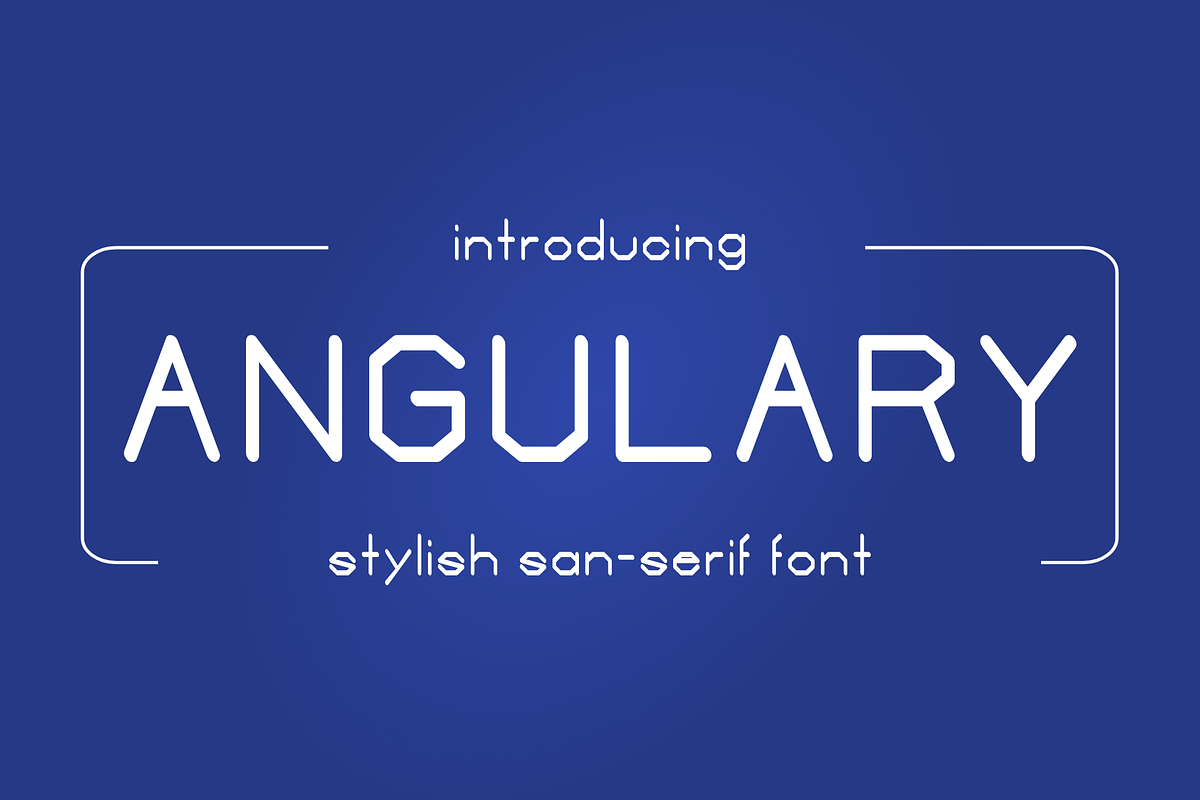 Angulary - Modern Typeface, a Sans Serif Font by Made by Cap (Photo 1 of 3)