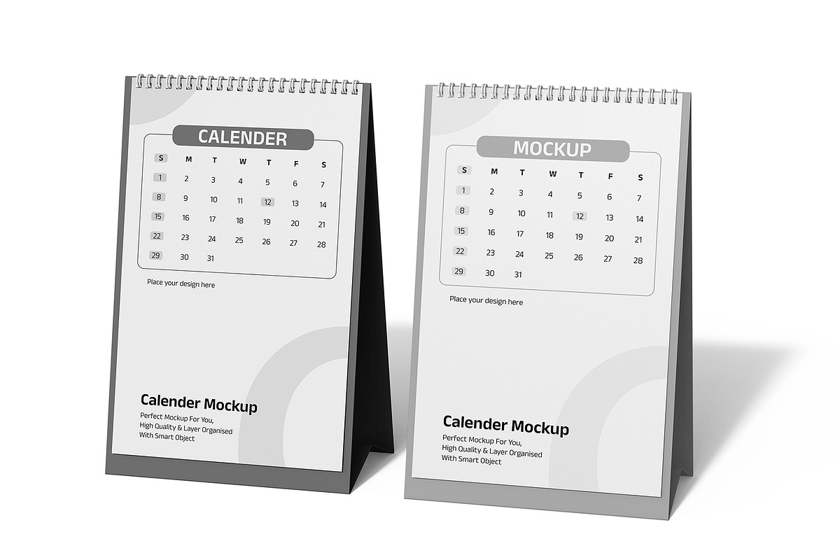 Spiral Desk Calendar Mockup PSD, a Mockup by graphypix (Photo 4 of 4)