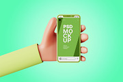 Smartphone Mockup - 3D Hand Cartoon, an iPhone Mockup by Runend (Thumbnail 4 of 6)