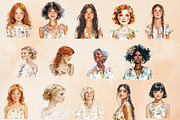 Happy Women's Month Clipart, a Graphic by NadiaTheronArt (Thumbnail 2 of 5)