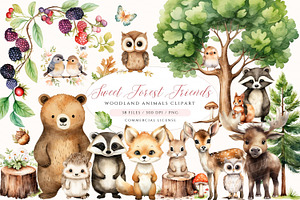 Woodland Animals Clipart Forest