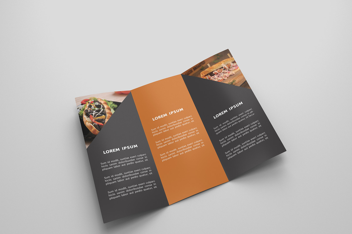 Fast Food Tri-fold Brochures, a Brochure Template by Creatricks (Photo 2 of 2)