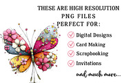 Whimsical Spring Butterfly Clipart, an Illustration by OK Design (Thumbnail 5 of 6)
