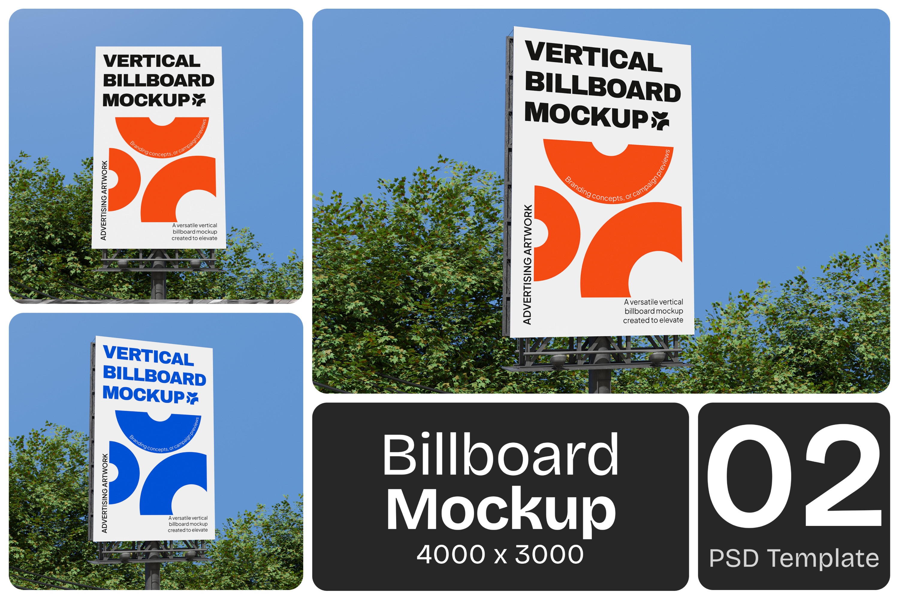 Vertical Billboard Mockup, an Advertising Mockup by Permadi Creative