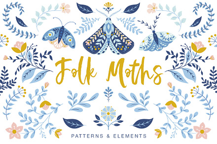 Folk Moths - patterns and elements