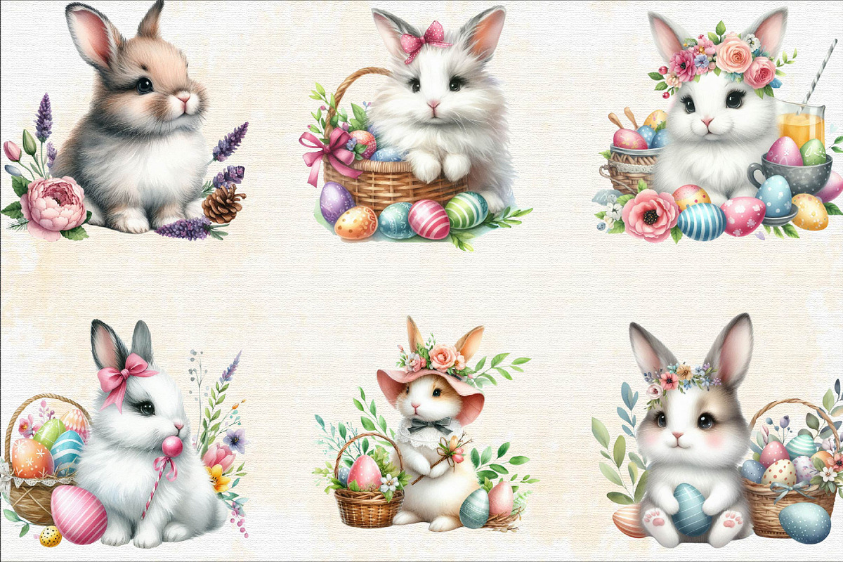 Happy Easter Sublimation Clipart Bu, an Illustration by SVGArt (Photo 3 of 8)