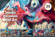 Big bundle of psychedelic background, a Decorative Illustration by KENO Mascots (Thumbnail 1 of 12)