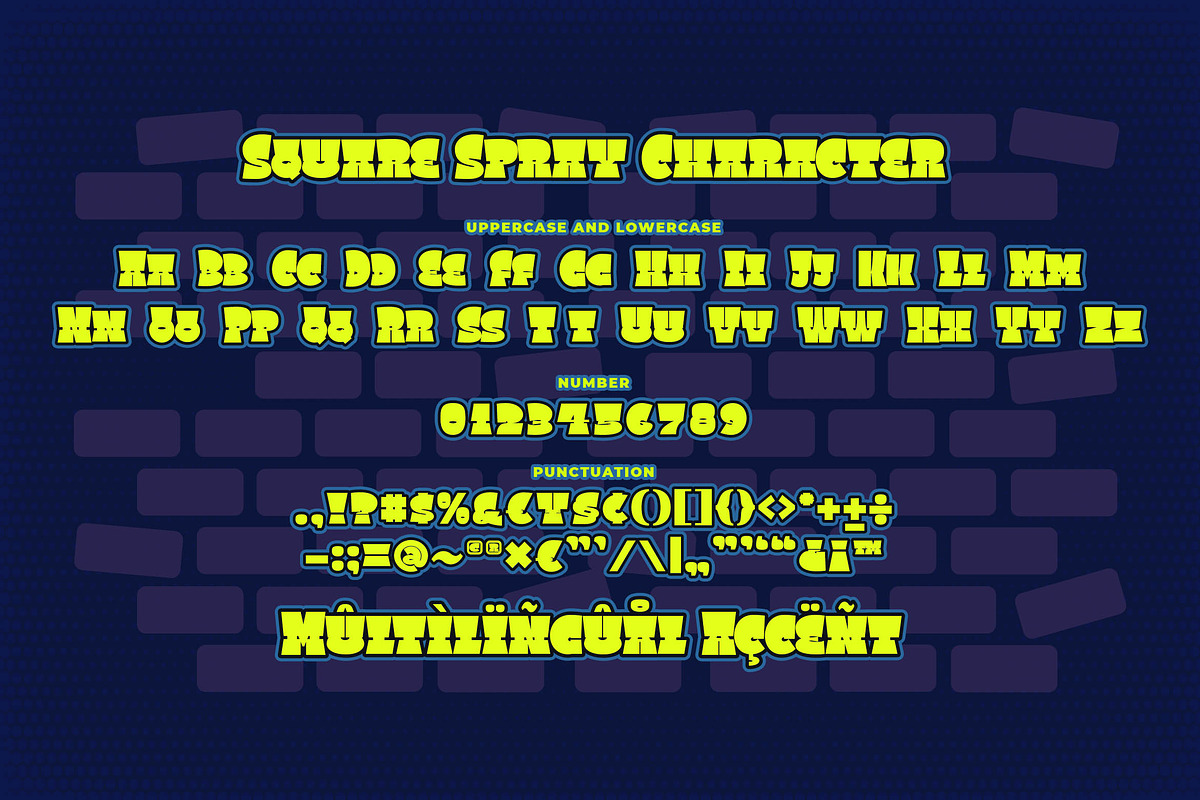 Square Spray Graffiti Font, a Blackletter Font by Blankids Studio (Photo 5 of 6)