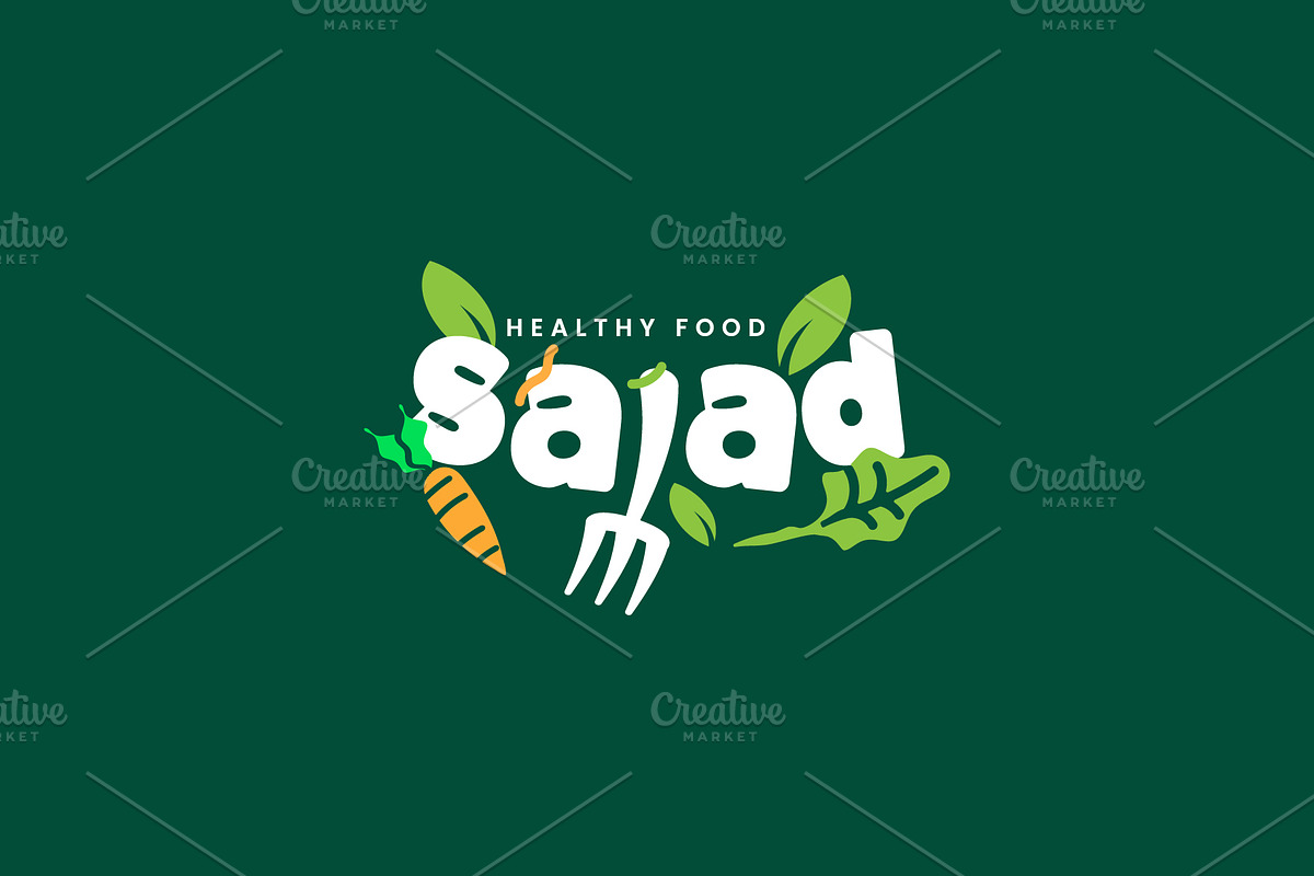 Salad icon template illustration, a Branding & Logo Template by Dyn Studio (Photo 1 of 2)