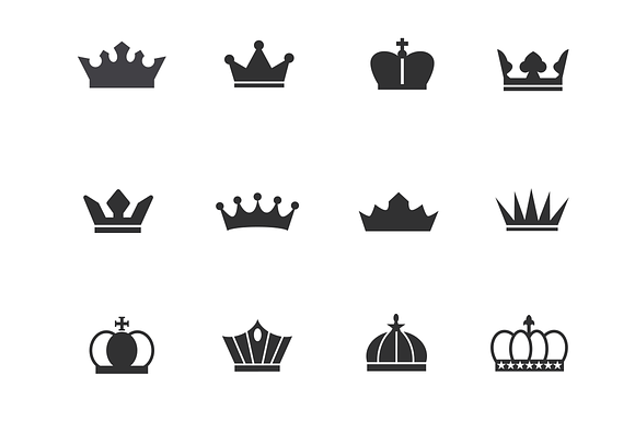 12 Crown Icons