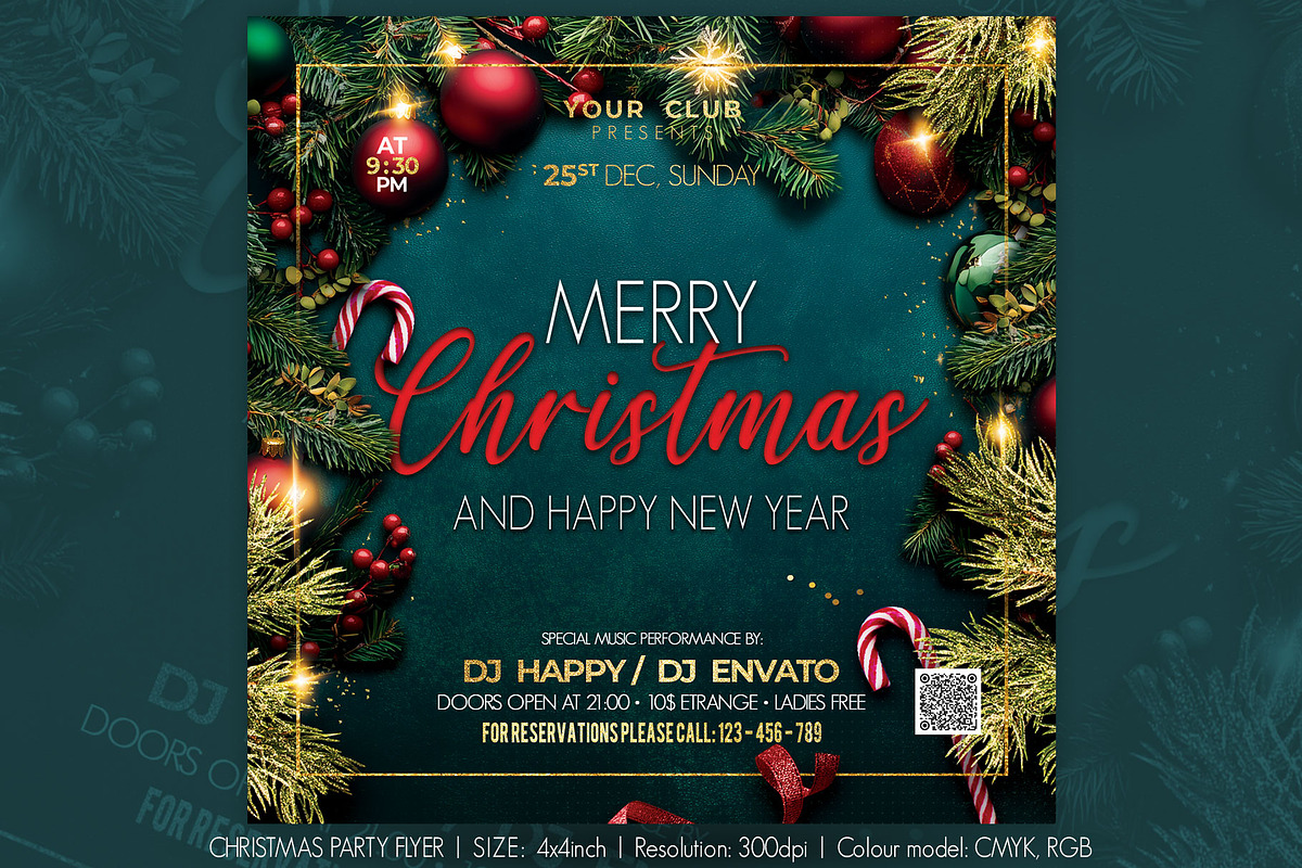 Christmas Party Flyer, a Flyer Template by Artolus (Photo 1 of 2)