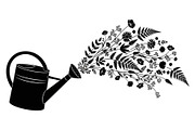 Floral Watering Can Design Bundle, an Illustration by Gaye Art (Thumbnail 9 of 31)