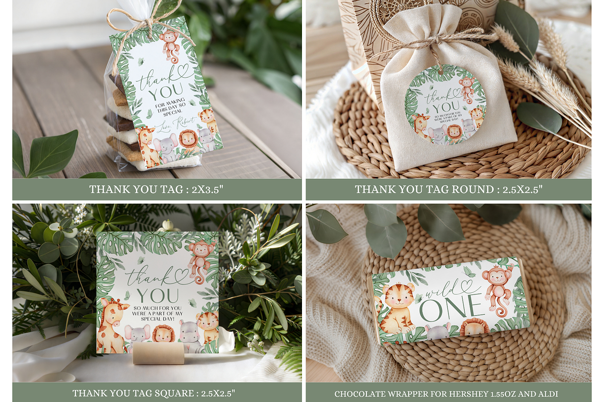 Wild One First Birthday Party Bundle, a Templates & Theme by VeliusCreativeStudio (Photo 5 of 8)